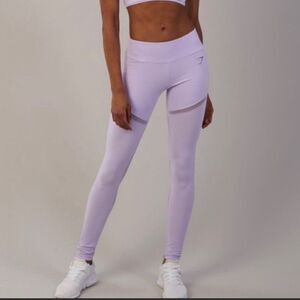 GYMSHARK | Simply Mesh Leggings Lilac Purple Pockets X-Small